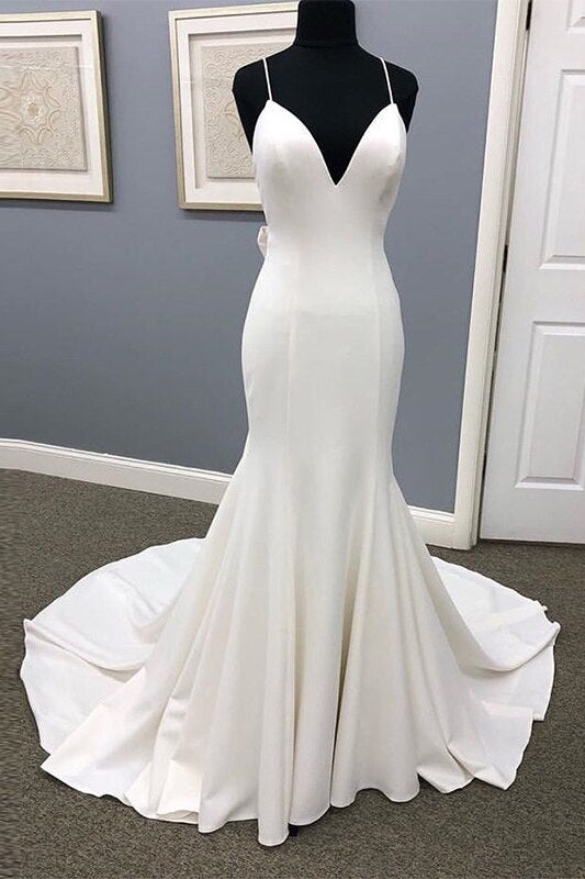 Robe de Mariée Bohème Chic Longue Traîne – Image 4