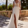 Dentelle Robe de Mariée Bohème Chic