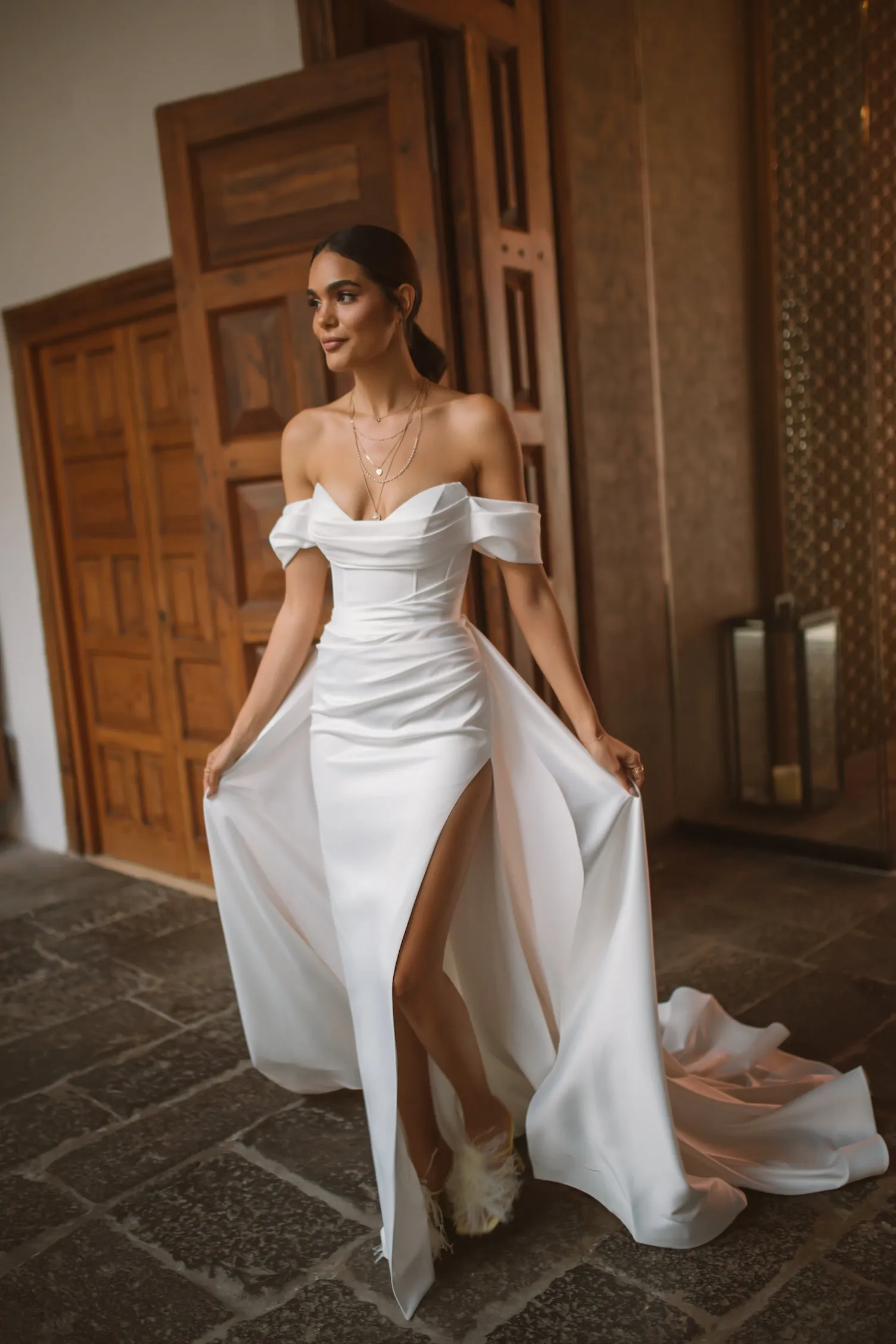 Robe de Mariée Bohème Asymétrique