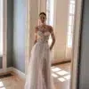Robe de Mariée Bohème Ouverte dans le Dos