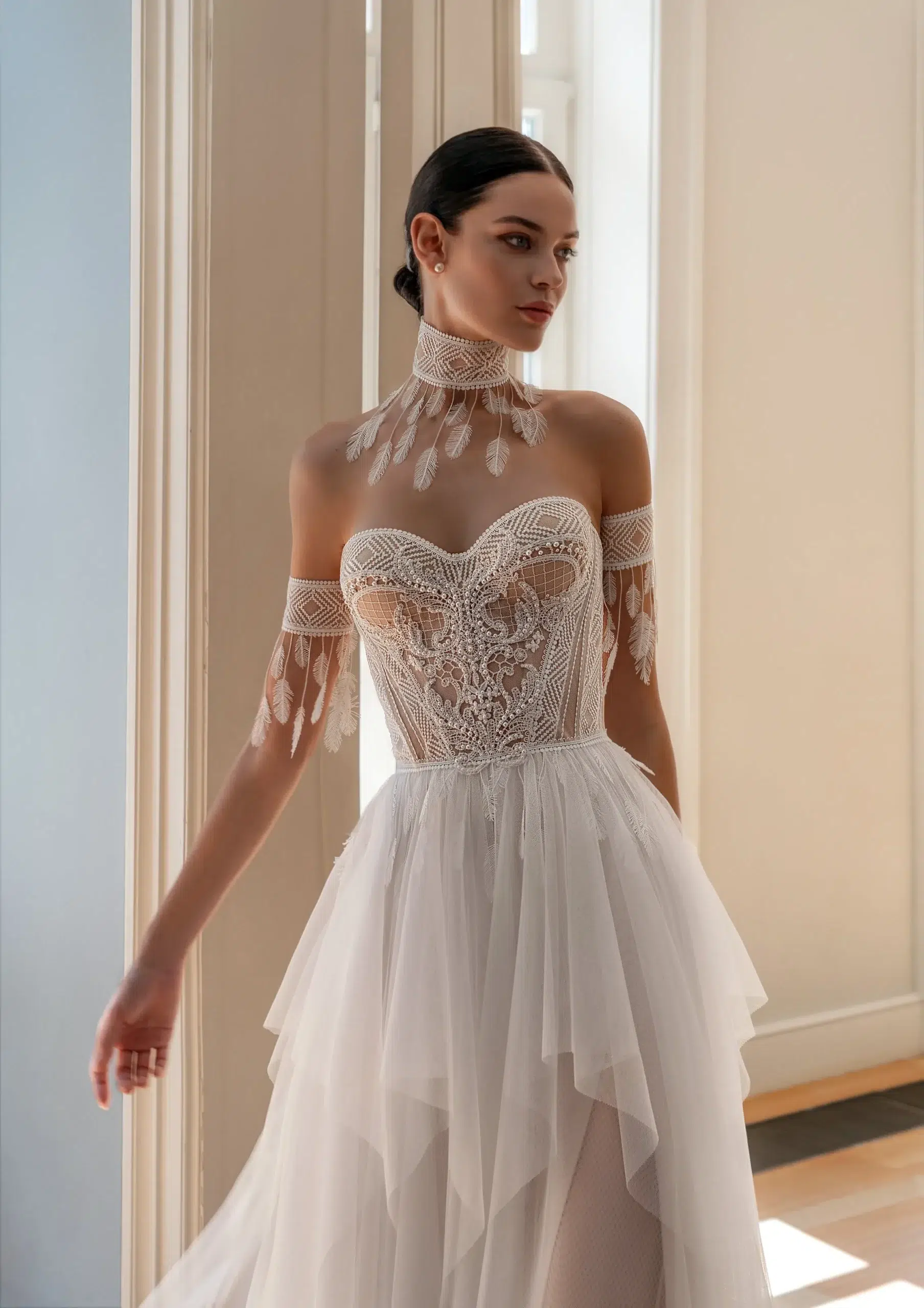 Robe de Mariée Bohème Ouverte dans le Dos – Image 4