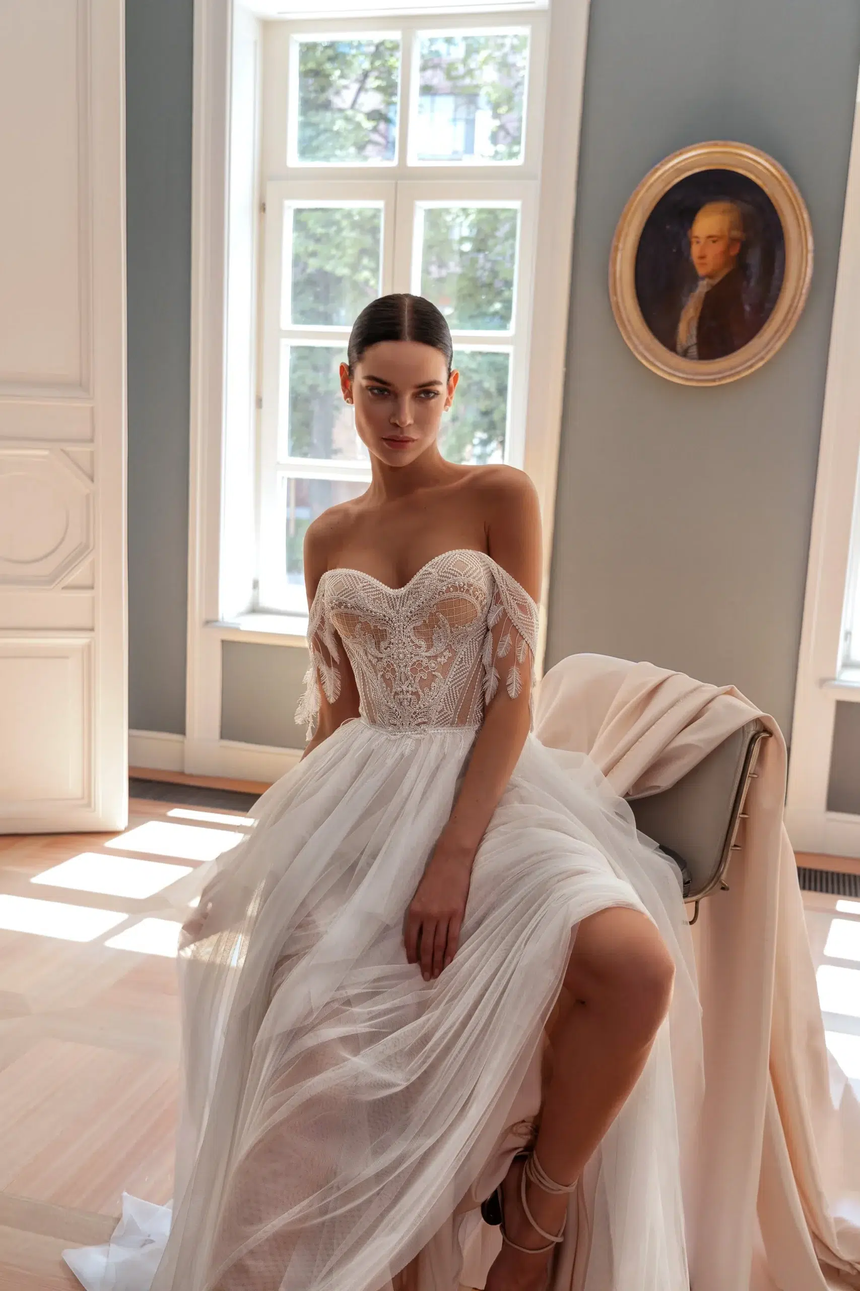 Robe de Mariée Bohème Ouverte dans le Dos – Image 2