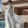 Robe de Mariée Col Montant
