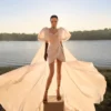 Robe de Mariée Courte Bohème Chic