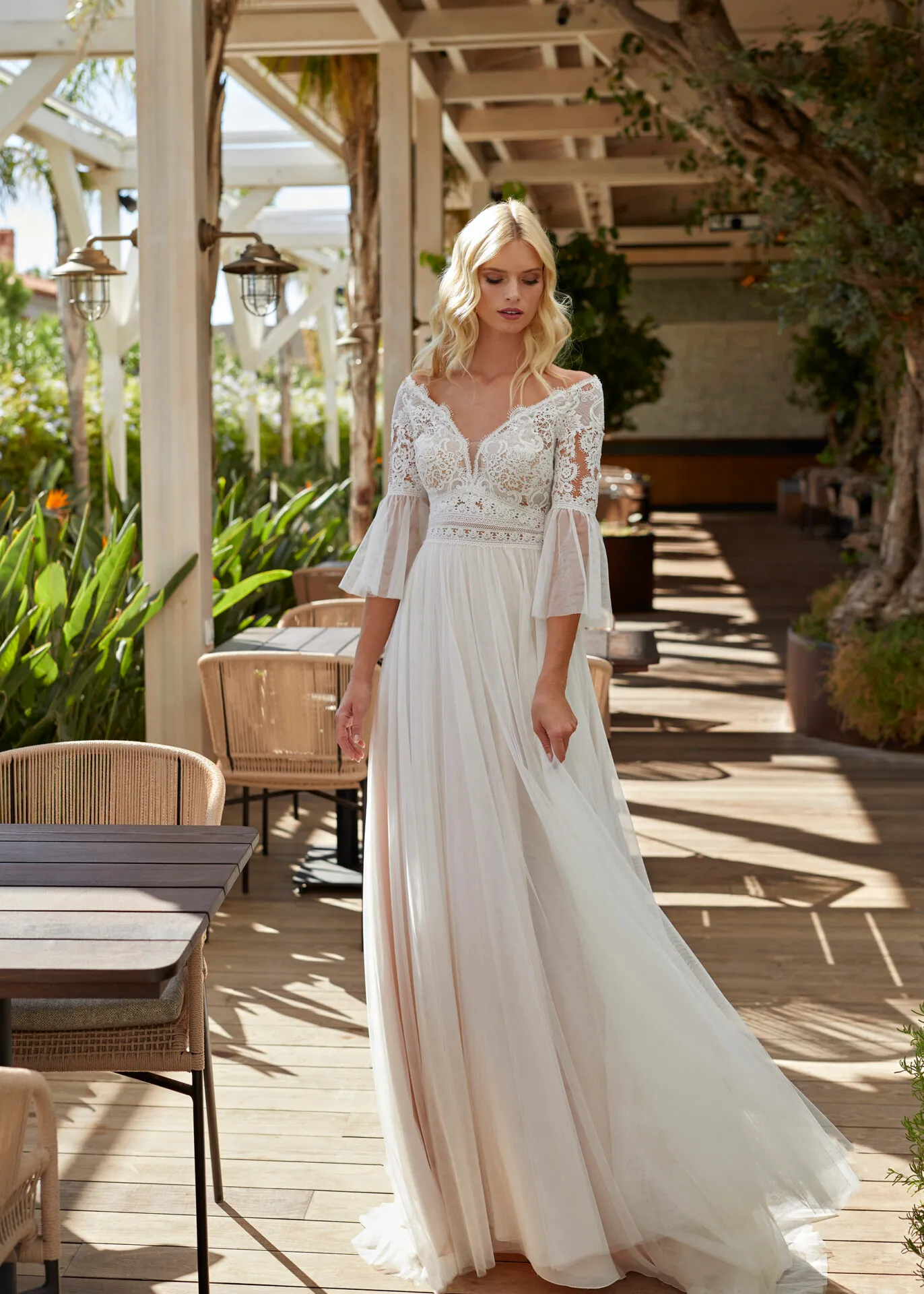 Robe de Mariée Manche Longue Bohème – Image 5
