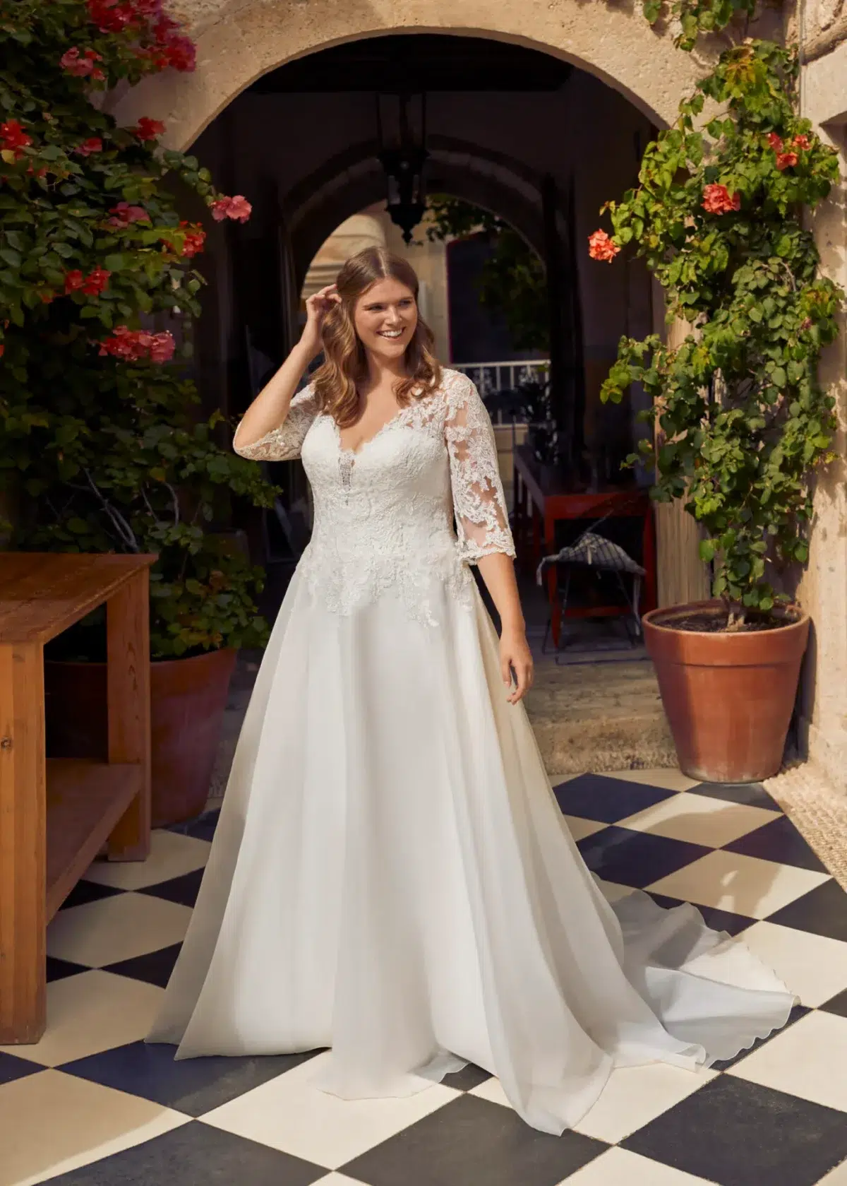 Robe de Mariée Manche Longue Dentelle