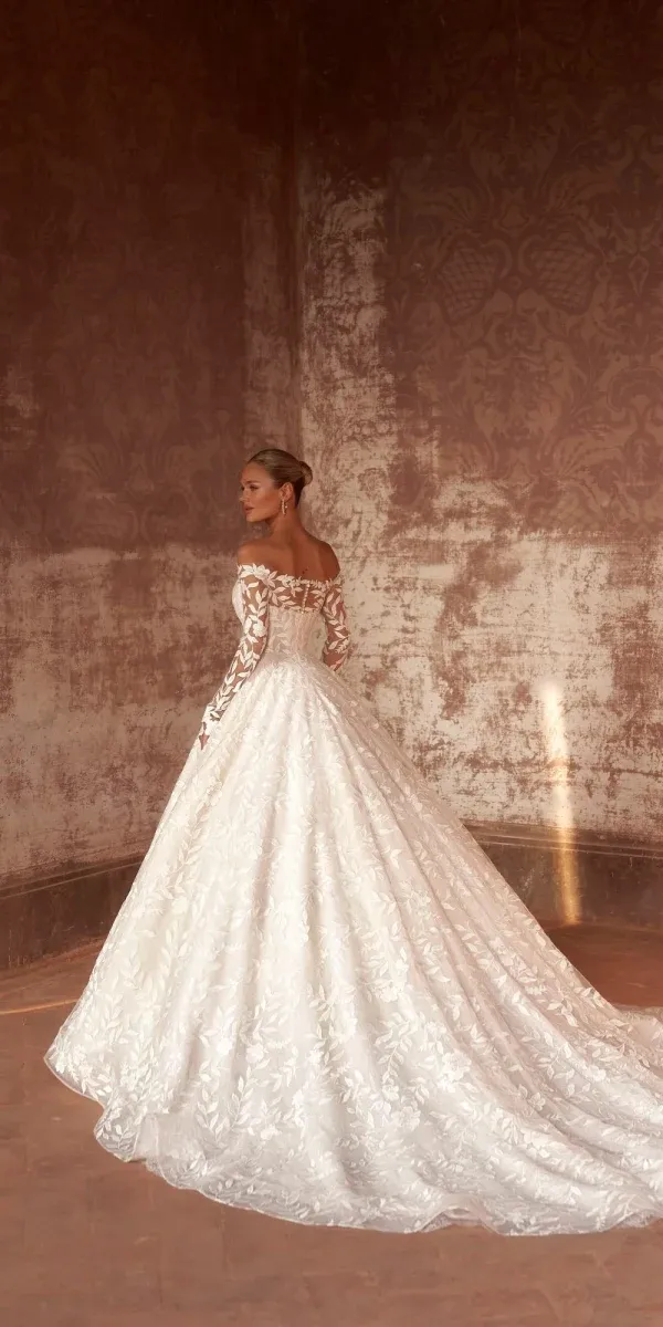 Robe de Mariée Princesse Manche Longue – Image 3