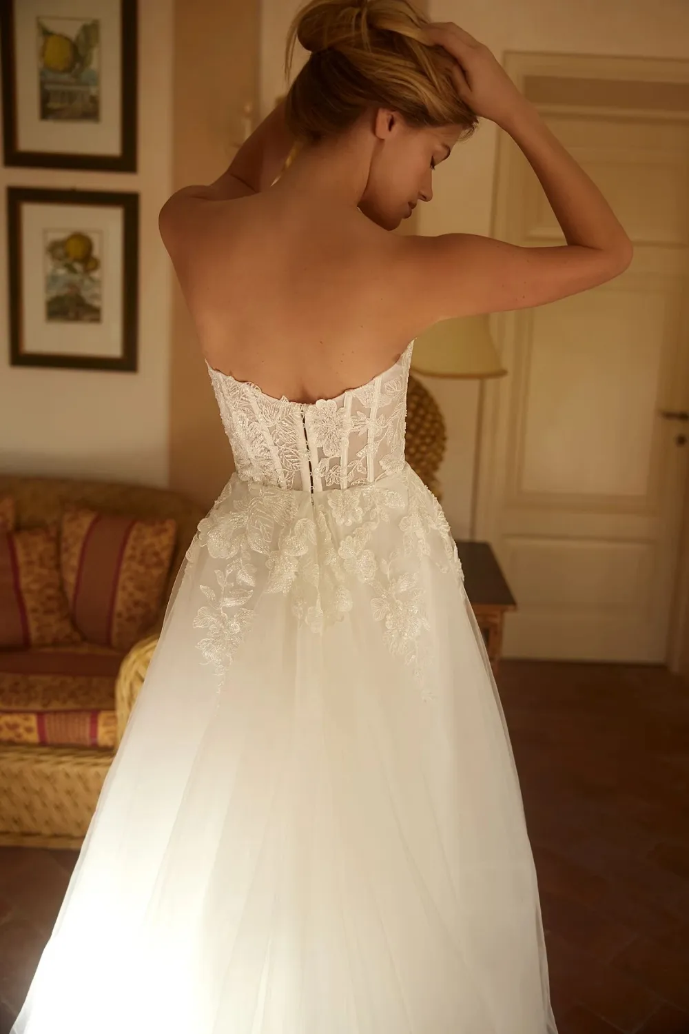Vintage Robe de Mariée Bohème – Image 3