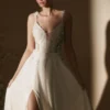 Robe de Mariée Bohème Chic Dentelle Florale 3D
