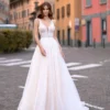 Robe de Mariée Bohème Forme Trapèze