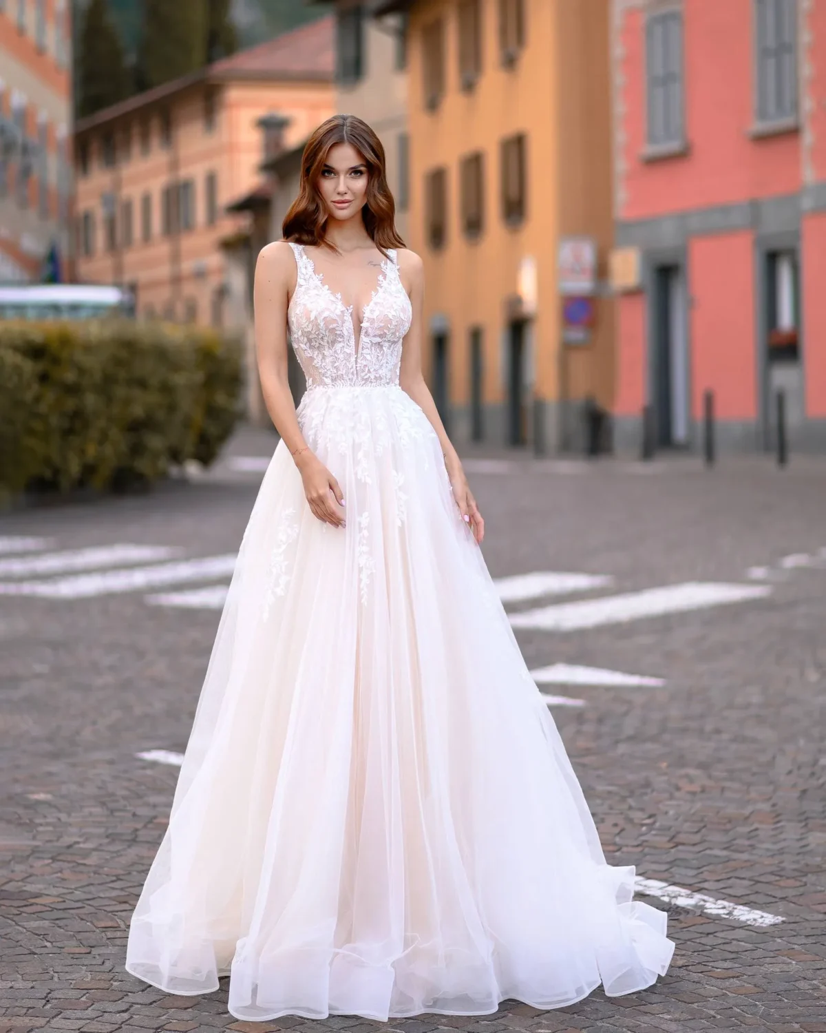 Robe de Mariée Bohème Forme Trapèze