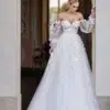 Robe de Mariée Bohème Trapèze Bustier
