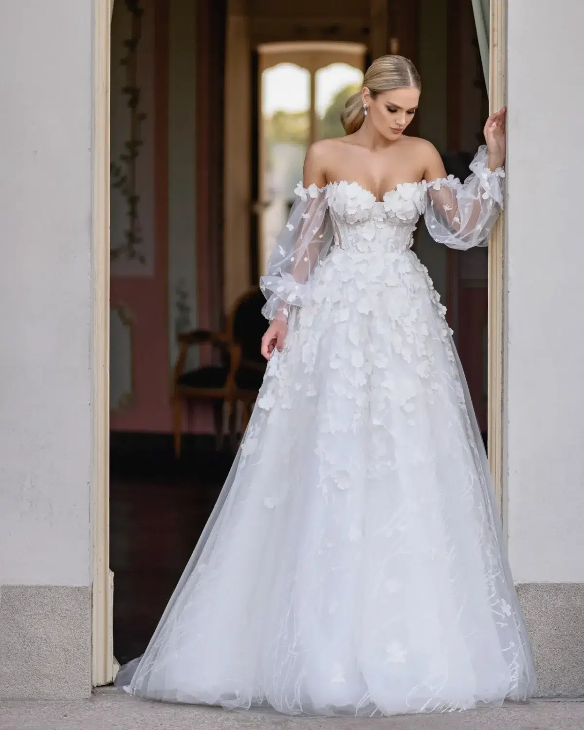 Robe de Mariée Bohème Trapèze Bustier