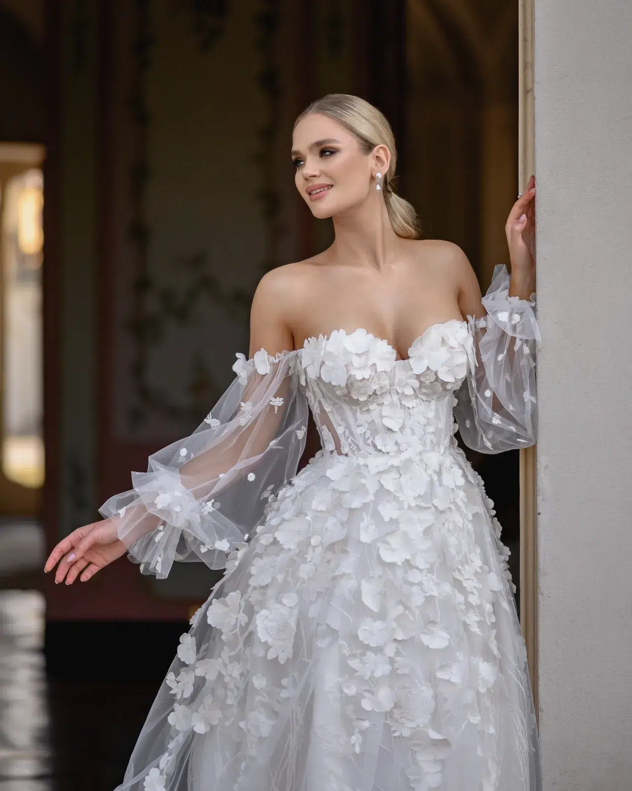 Robe de Mariée Bohème Trapèze Bustier – Image 4