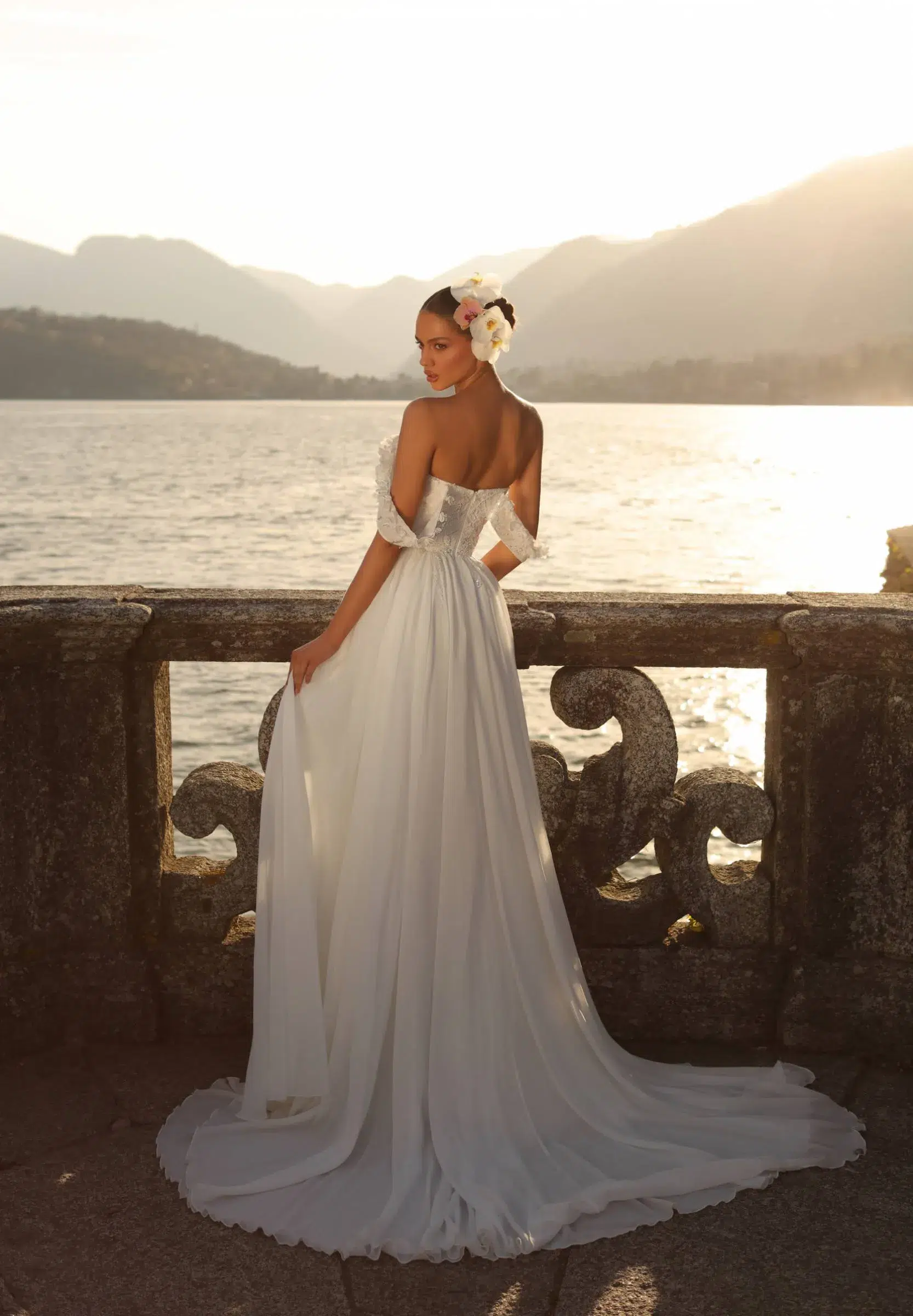 Robe de Mariée Bohème en Mousseline – Image 2
