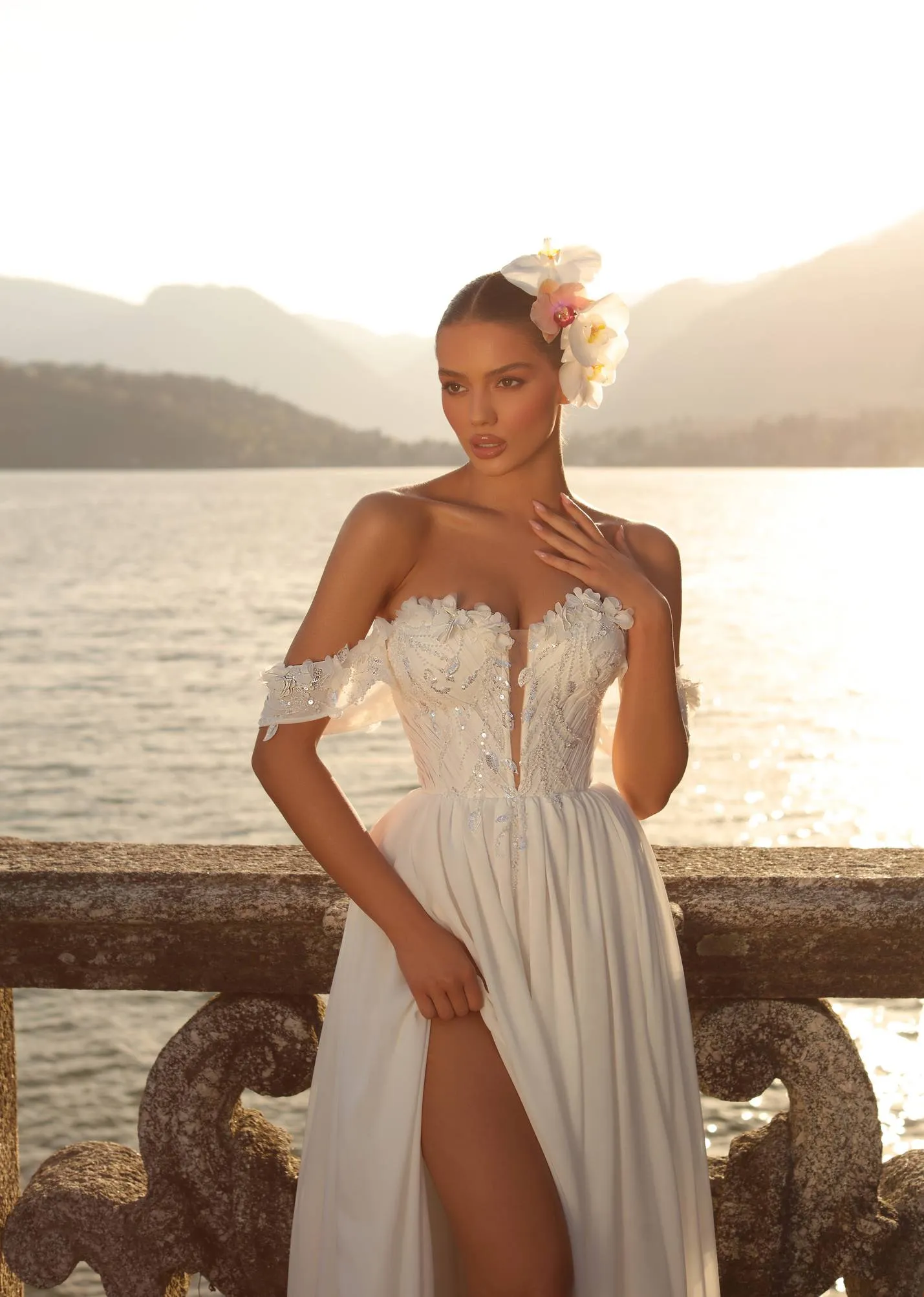 Robe de Mariée Bohème en Mousseline – Image 3