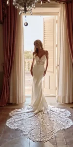 Robe de Mariée Col en V Profond