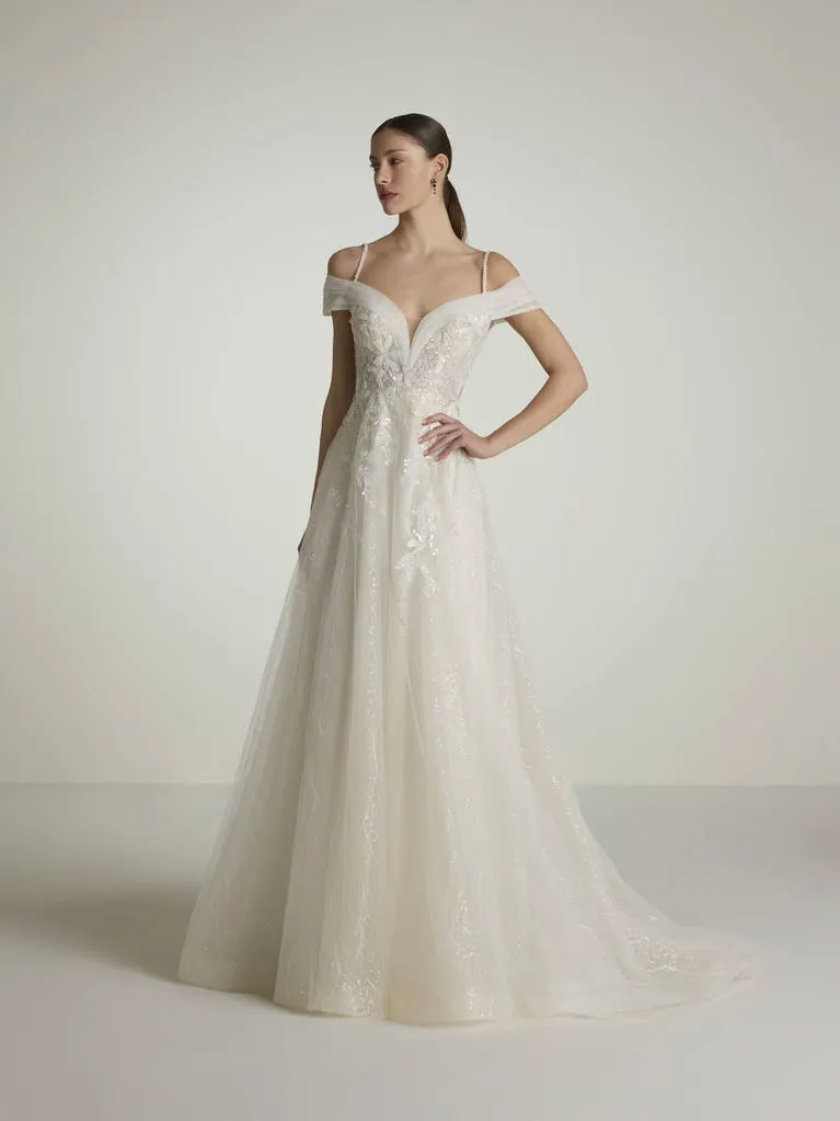 Robe de Mariée Coupe A-line Fluide