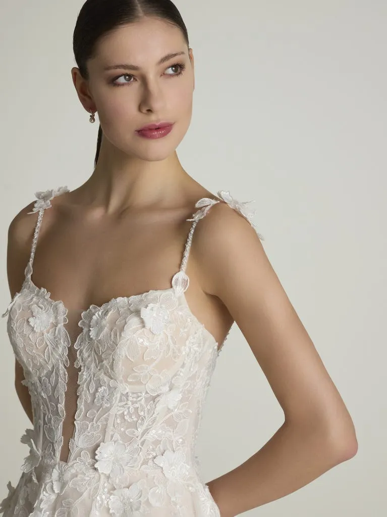 Robe de Mariée Coupe A-line en Tulle – Image 5