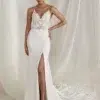 Robe de Mariée Forme Sirène en Crêpe