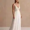 Robe de Mariée Romantique avec Jupe en Tulle Fluide