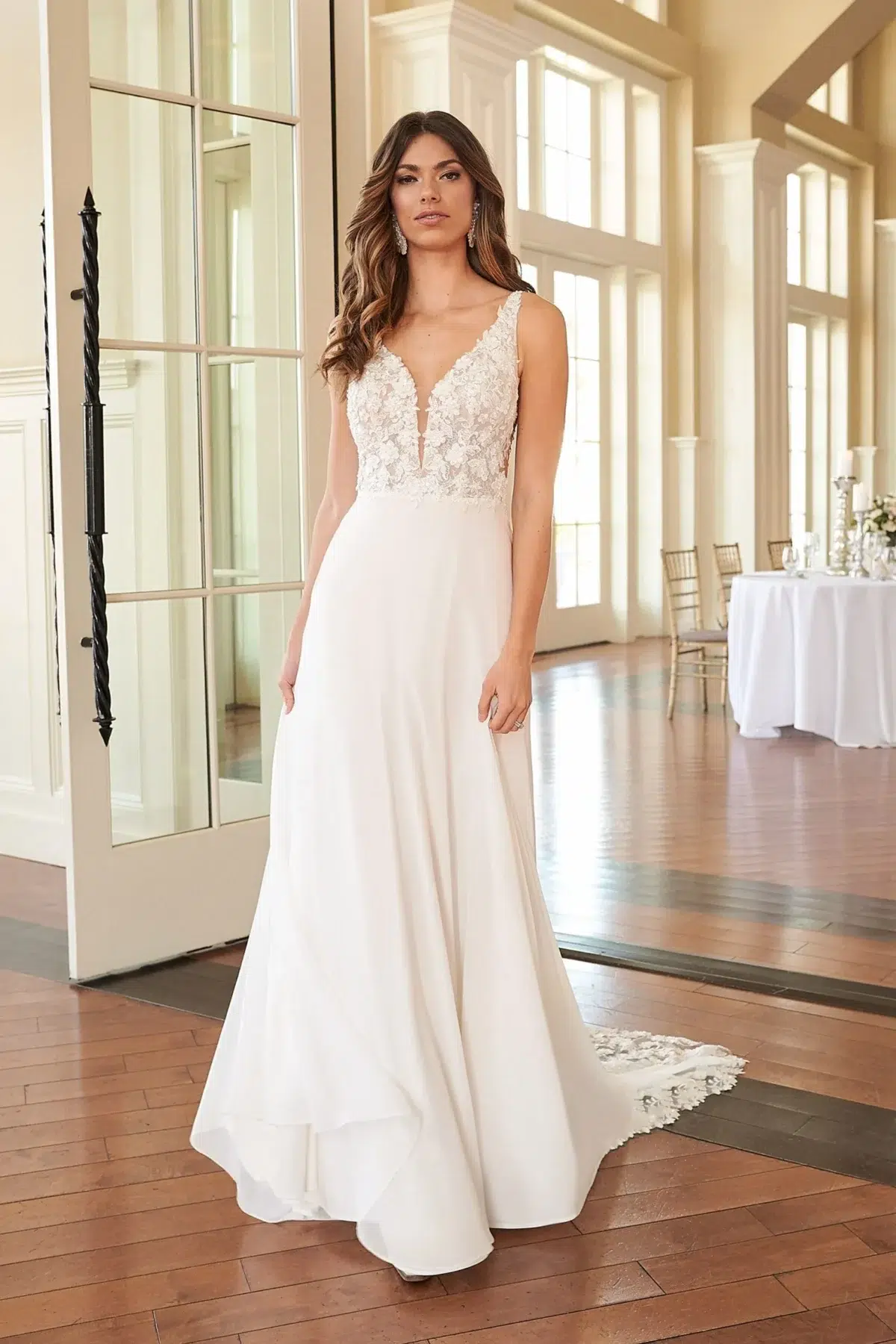 Robe de Mariée Romantique en Mousseline