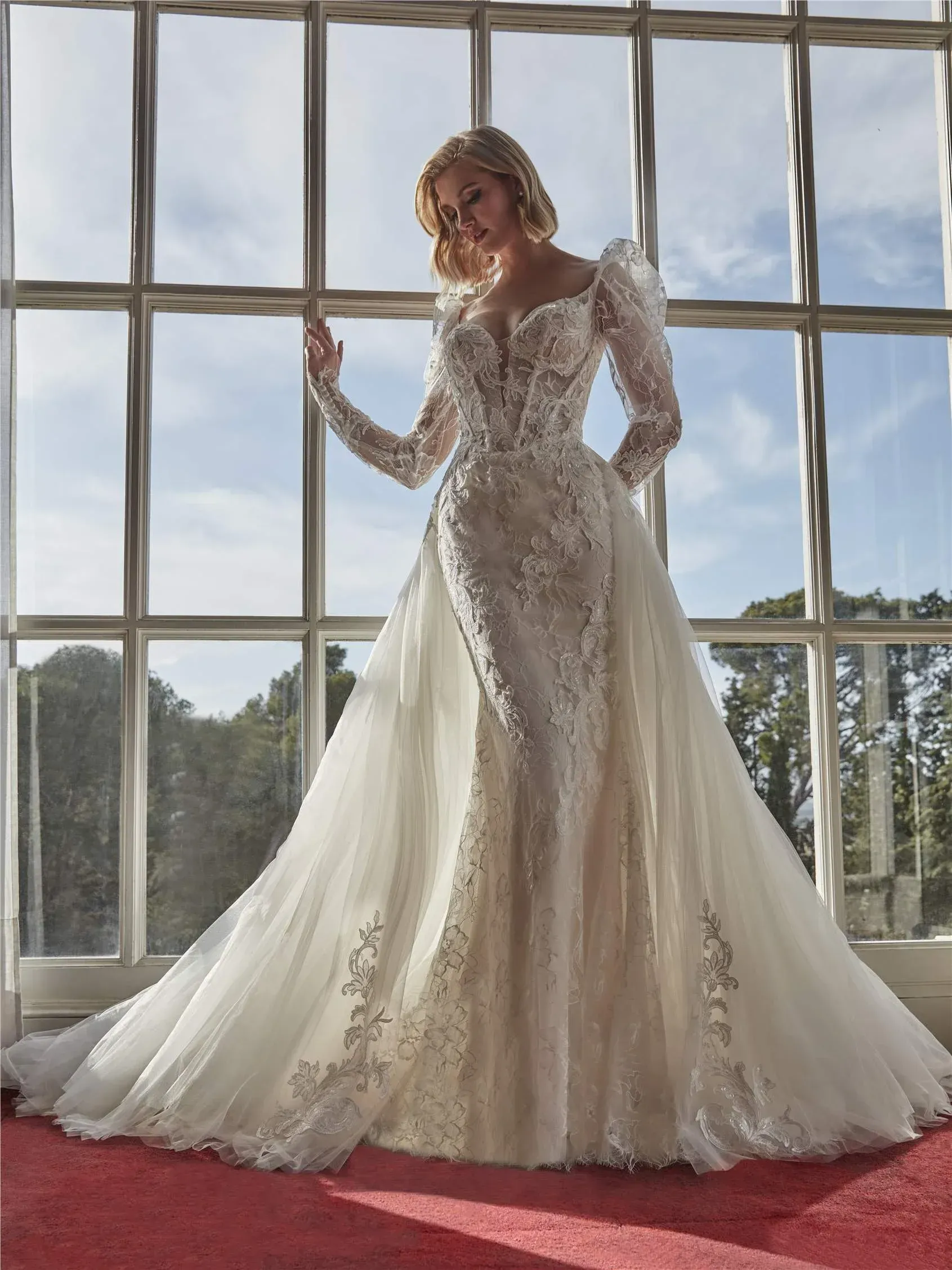 Robe de Mariée Sirène Avec sur Jupe