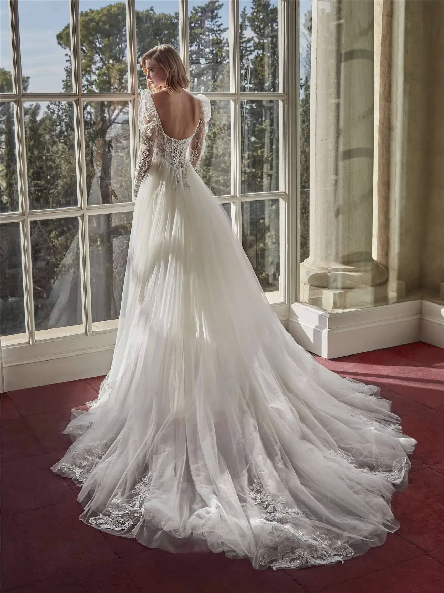 Robe de Mariée Sirène Avec sur Jupe – Image 2