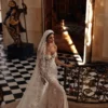 Robe de Mariée Sirène Perlée