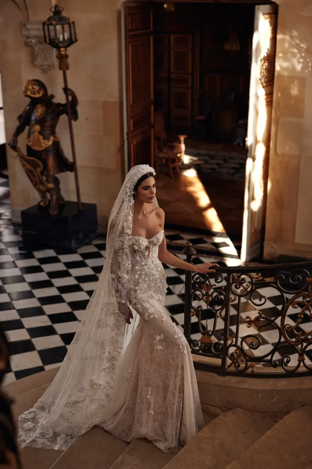Robe de Mariée Sirène Perlée