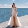 Robe de Mariée Trapèze Manches Longues