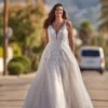 Robe de Mariée A-line Légère en Tulle