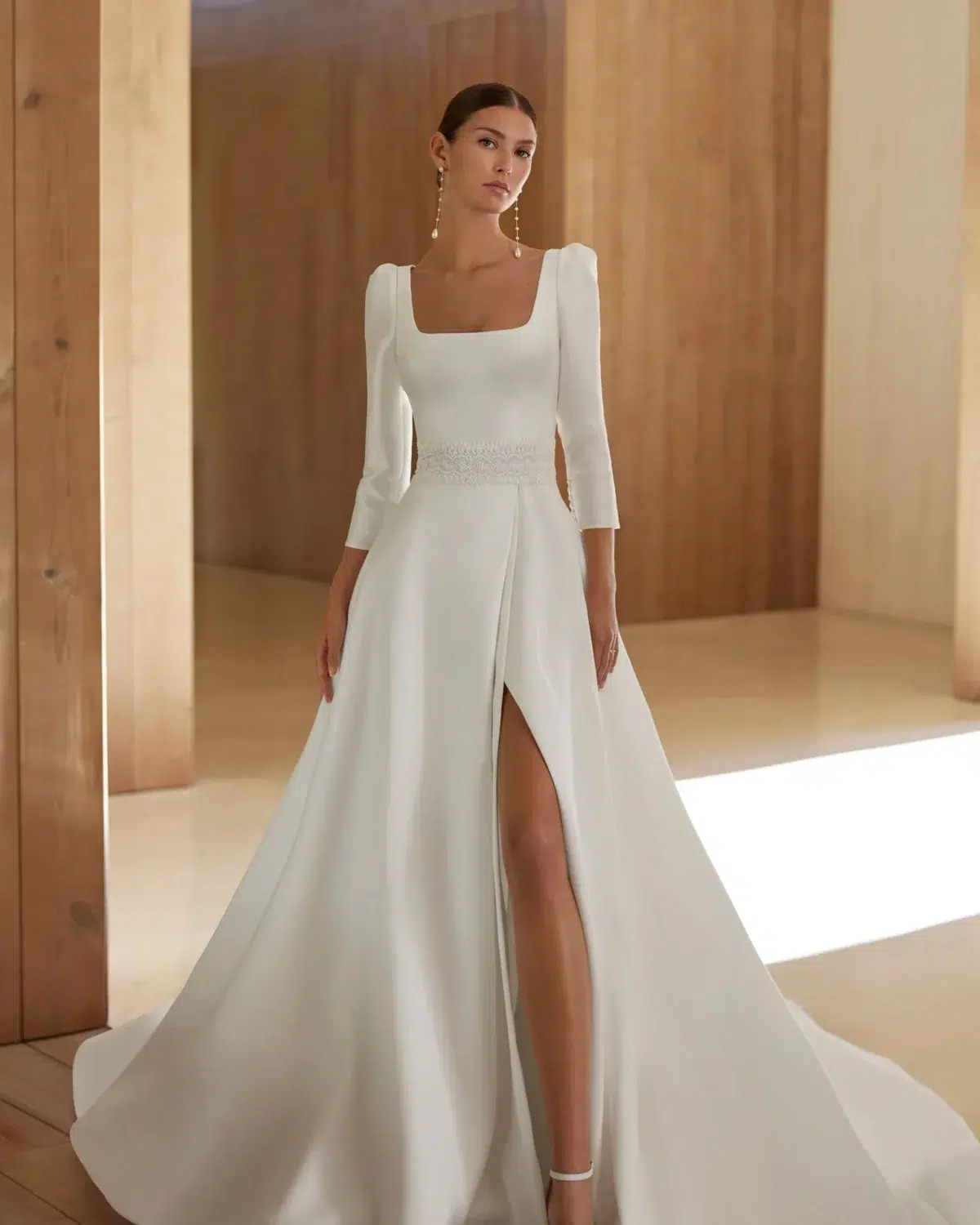 Robe de Mariée A-line avec Dentelle et Pierreries