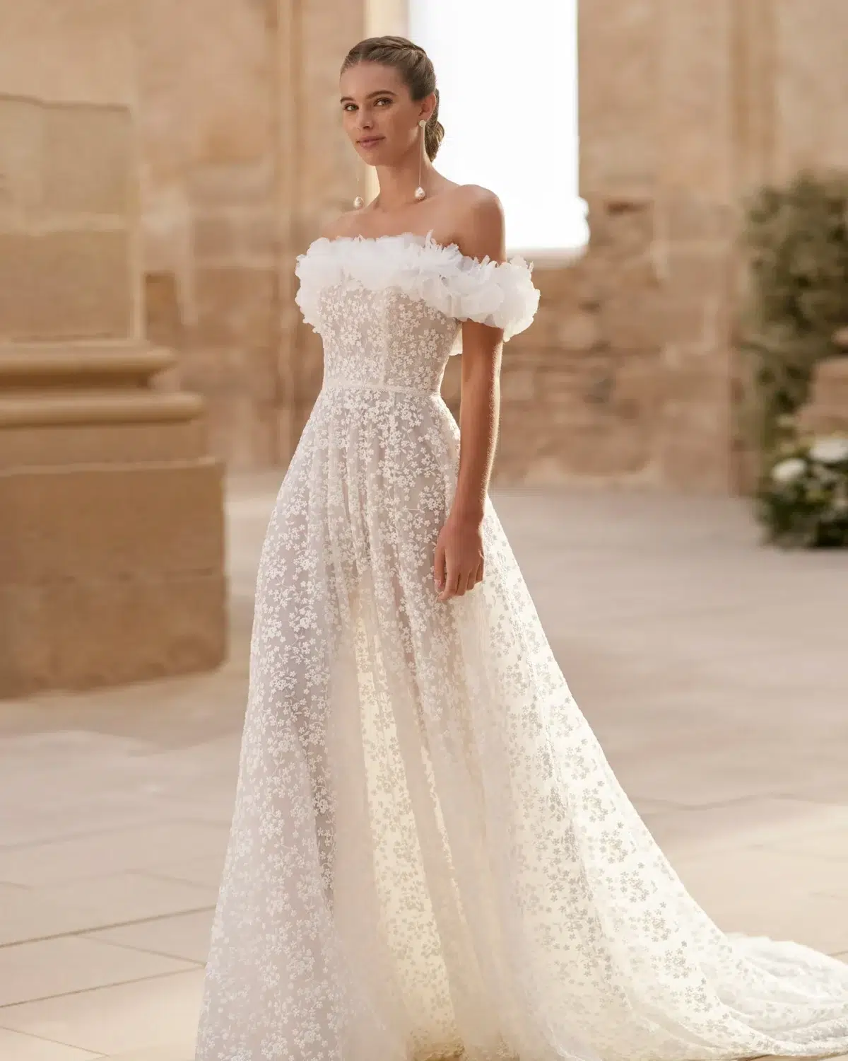 Robe de Mariée A-line en Dentelle