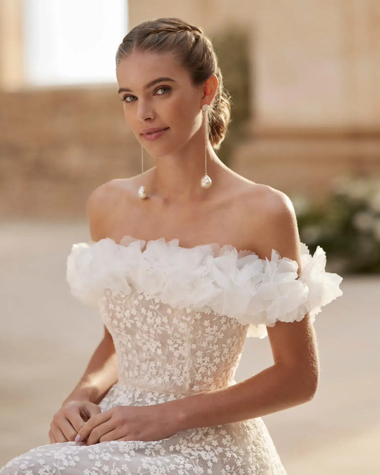 Robe de Mariée A-line en Dentelle – Image 3