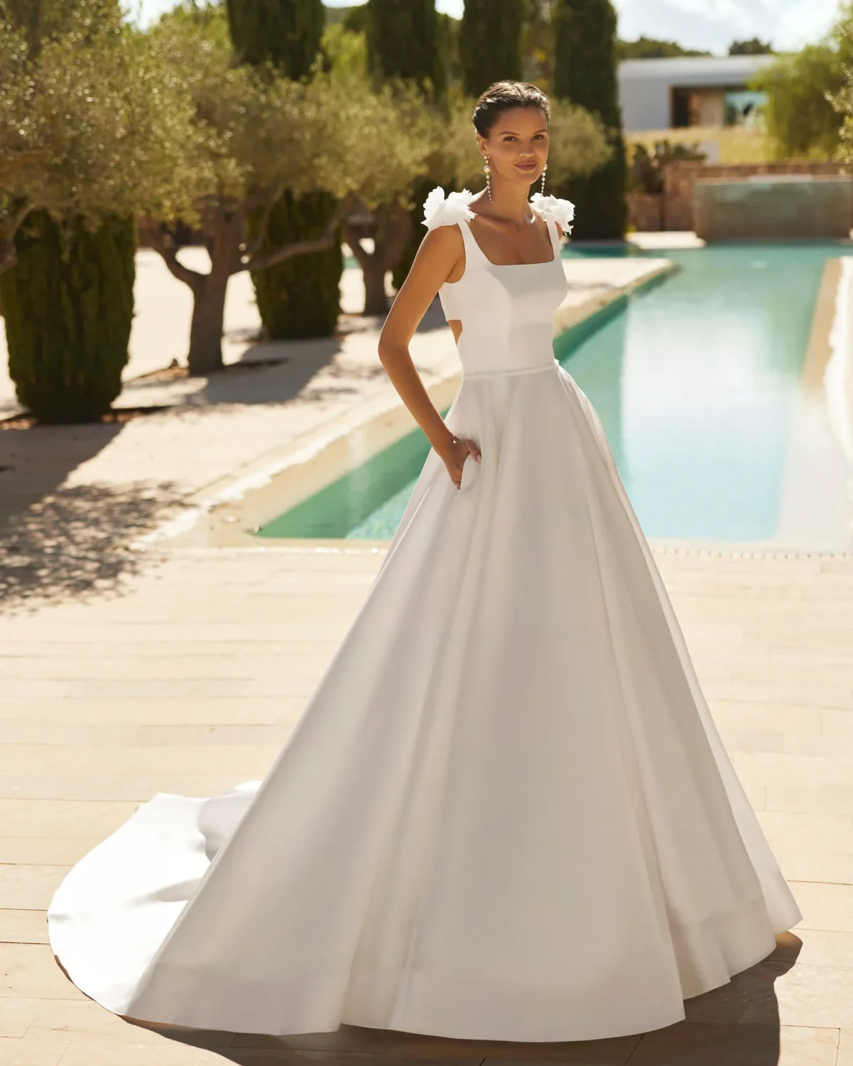 Robe de Mariée A-line en Organza