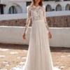 Robe de Mariée Dentelle à Motifs Floraux