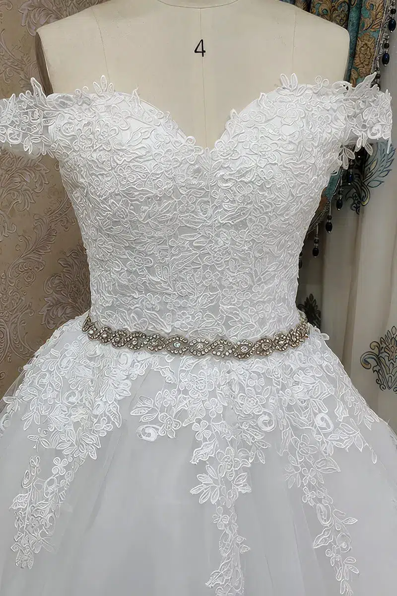 Robe de Mariée Florale Brodée – Image 5