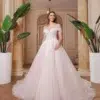 Robe de Mariée Princesse à Manches Bateau