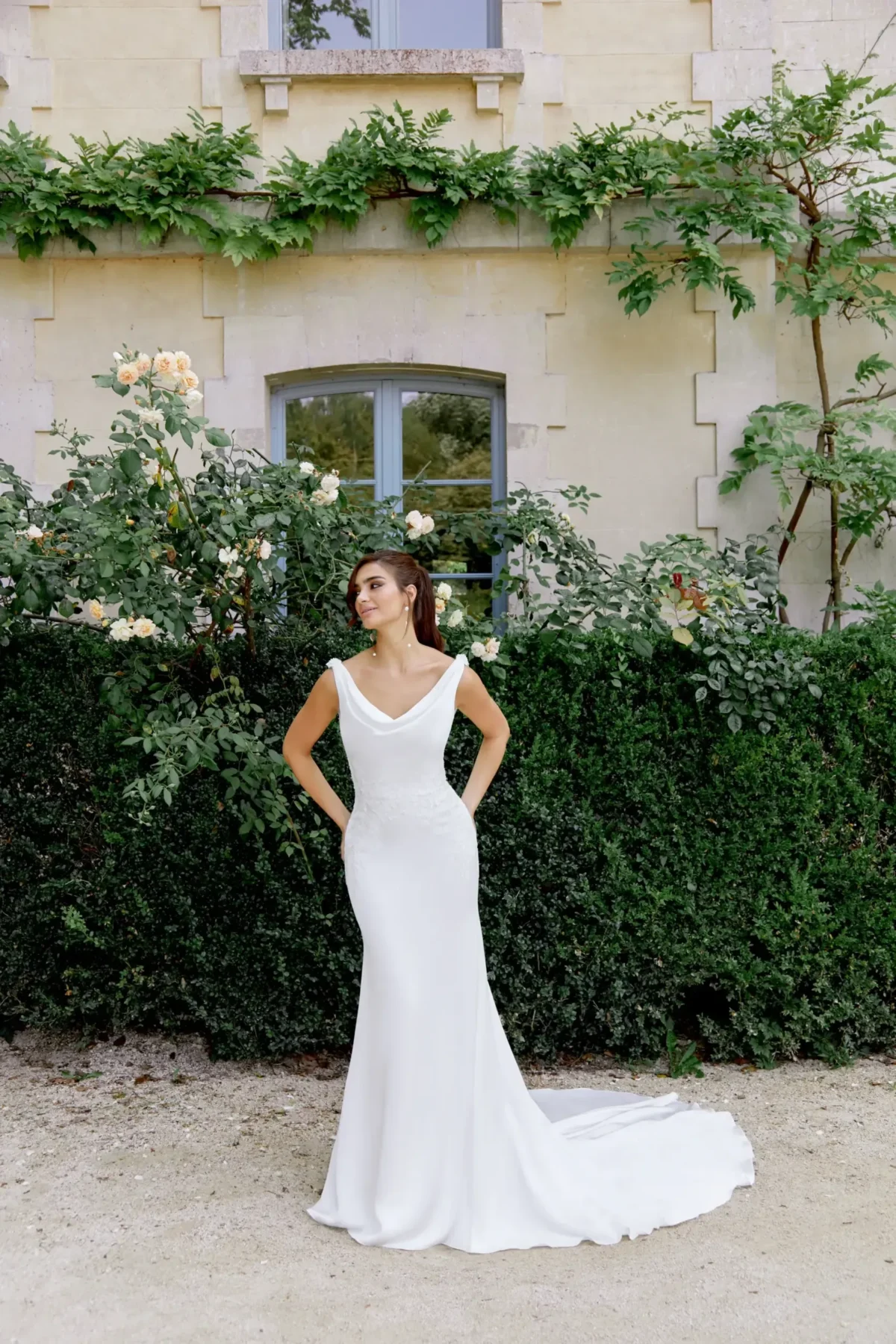 Robe de Mariée Sirène évasée en Ivoire