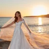 Robe de Mariée Trapèze en Dentelle