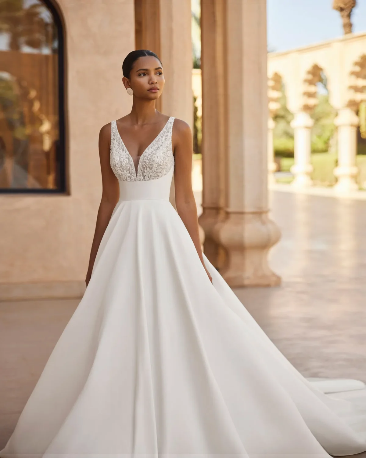 Robe de Mariée Volumineuse en Mikado