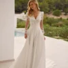 Robe de Mariée à Manches Longues en Tulle