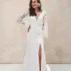 Robe de Mariée avec Manches Bouffantes