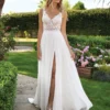 Robe de Mariée avec fente au niveau des cuisses