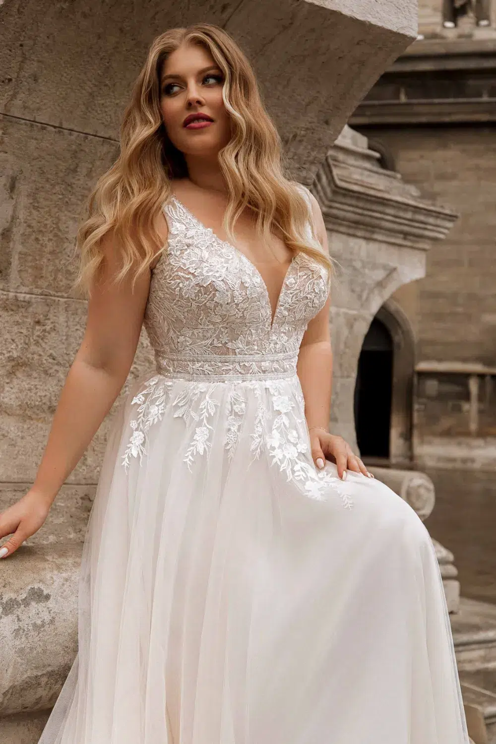 Robe de mariée Princesse avec Larges bretelles