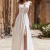 Robe de mariée avec appliques en dentelles 3D