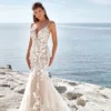 Robe de mariée bretelles Spaghetti