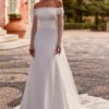 Robe de mariée décolleté bustier droit