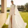 Robe de mariée évasée en crêpe